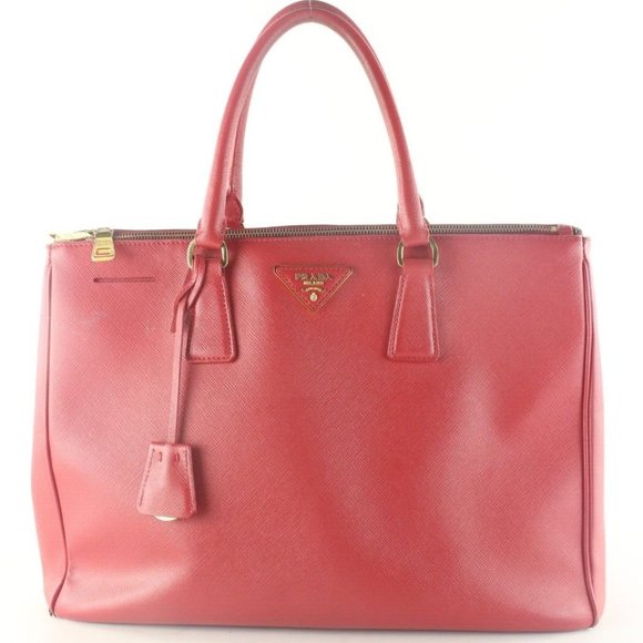 Prada Red Saffiano Luxe Tote 3PR105K - Picture 1 of 16